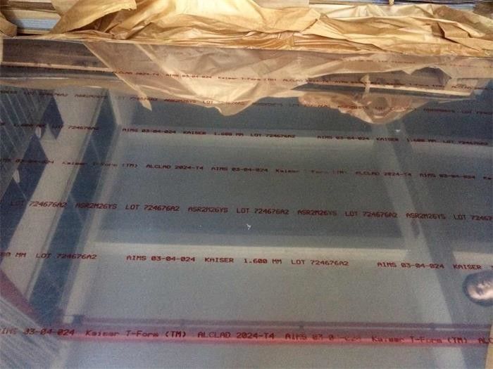 2024 Aircraft Aluminum Sheet High Yield Strength Fatigue Resistance